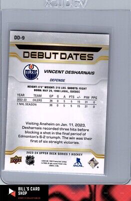 2023-24 Upper Deck #DD-9 Vincent Desharnais Debut Dates