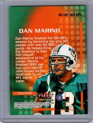 2000 Impact #16 RN Dan Marino Rewind '99 Excellent