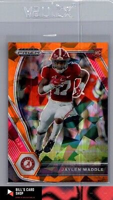 2021 Panini Prizm Draft Picks Collegiate #103 Jaylen Waddle Orange Ice