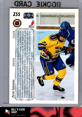 1992-93 Upper Deck #235a Peter Forsberg