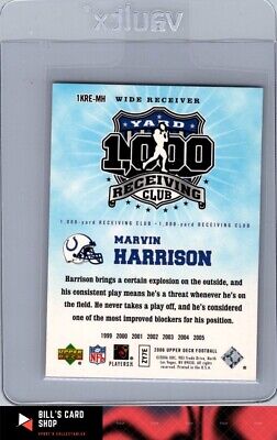 2006 Upper Deck 1000 Yard Receiving Club #MH Marvin Harrison COLTS S23797