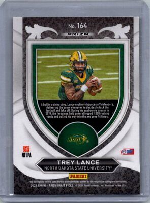 2021 Panini Orange  Cracked Ice #164 Trey Lance Crusade