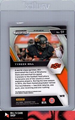 2021 #59 Tyreek Hill Panini Prizm Draft Picks Orange Cracked Ice