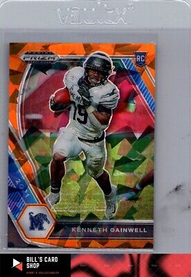 2021 Panini Prizm Draft Picks Orange Cracked Ice Kenneth Gainwell RC EAGLES #113