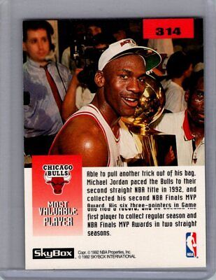 1992 SkyBox #314 Michael Jordan Excellent