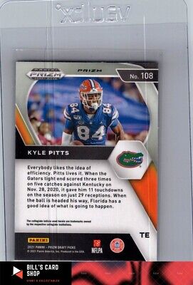 2021 Panini Prizm Draft Picks Collegiate #108 Kyle Pitts Orange Ice