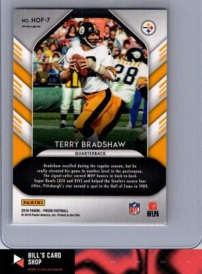 2018 Panini Prizm #HOF-7 Terry Bradshaw Hall of Fame Prizm