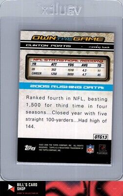 2006 Topps Chrome Own the Game Clinton Portis Washington Football Team #OTG13