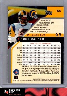 2000 Stadium Club #150 Kurt Warner