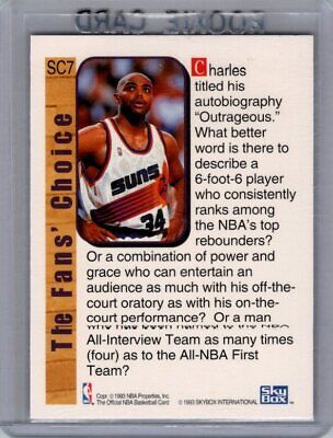 1992 Hoops #SC7 Charles Barkley Supreme Court Excellent