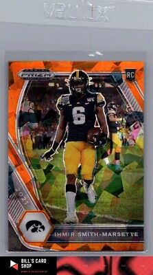 2021 Panini Prizm Draft Picks #128 Ihmir Smith-Marsette Orange Cracked Ice