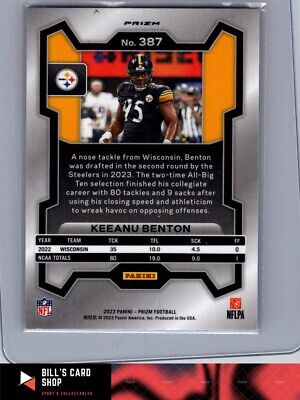 2023 Panini Prizm Keeanu Benton Rookie Red White and Blue RC Steelers