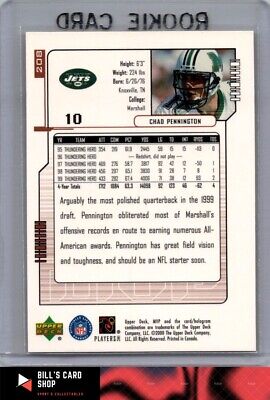 2000 Upper Deck MVP #208 Chad Pennington Silver Script