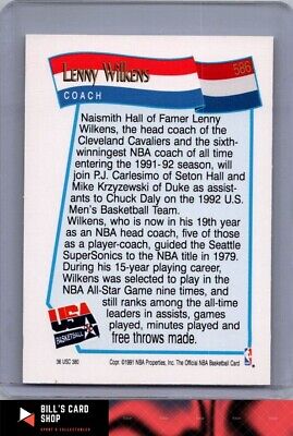 1991-92 Hoops #586 Lenny Wilkens