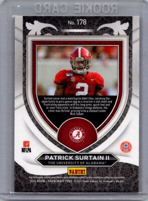 2021 Panini Prizm Draft Picks Collegiate #178 Patrick Surtain II Excellent