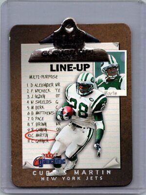 2001 Fleer Game Time #6 E Curtis Martin Eleven-Up Excellent