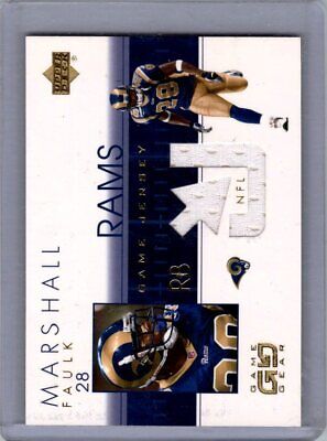 2001 UD Game Gear #MF-J Marshall Faulk Jerseys Excellent