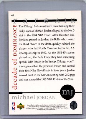 1997 Upper Deck Michael Jordan Rare Air #60 Michael Jordan Excellent