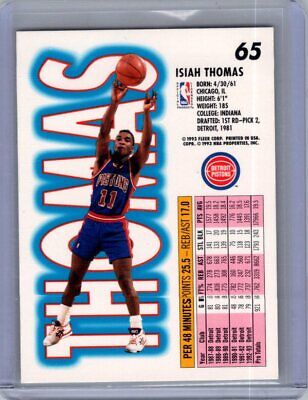 1993 Fleer #65 Isiah Thomas Excellent