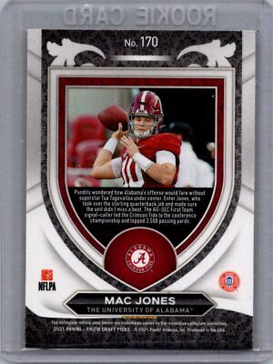 2021 Panini Prizm Draft Picks Collegiate #170 Mac Jones Excellent