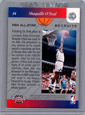 1992 Upper Deck NBA All-Star Set #34 Shaquille O'Neal Excellent