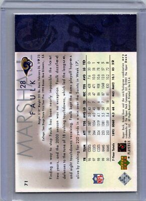 2001 UD Game Gear #71 Marshall Faulk Excellent