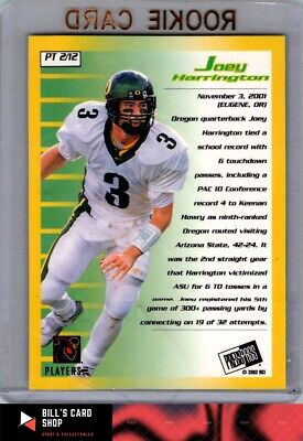 2002 Press Pass #PT2 Joey Harrington Primetime