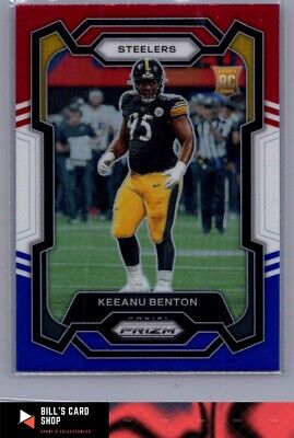 2023 Panini Prizm Keeanu Benton Rookie Red White and Blue RC Steelers