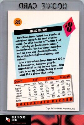 1991-92 SkyBox #520 Mark Macon