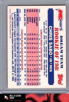 1989 Topps Kmart Dream Team #3 Chris Sabo