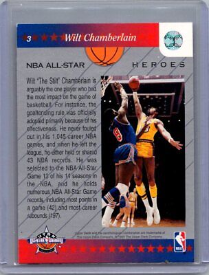 1992 Upper Deck NBA All-Star Set #3 Wilt Chamberlain Excellent