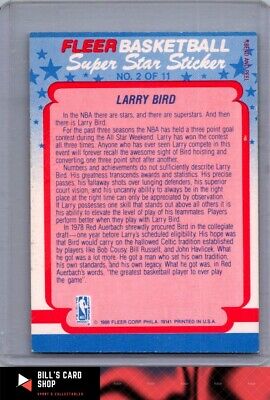 1988-89 Fleer #2 Larry Bird Stickers