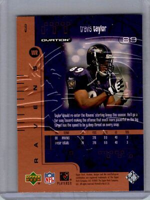 2001 Upper Deck Ovation #9 Travis Taylor Excellent