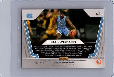 Day'Ron Sharpe 2021-22 Panini Prizm Draft Picks White Sparkle Rookie WIDESCREEN