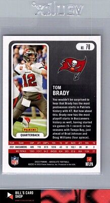 2022 Panini Absolute #78 Tom Brady