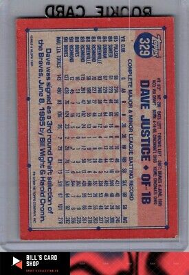 1991 Topps #329 Dave Justice