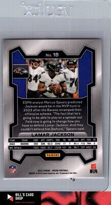 LAMAR JACKSON 2023 PANINI PRIZM RAVENS #18