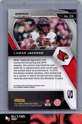 2021 Panini Prizm Draft Picks Collegiate #26 Lamar Jackson