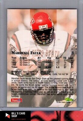 1994 Classic NFL Draft #3 Marshall Faulk