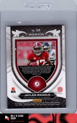 2021 Panini Prizm Draft Picks Collegiate #169 Jaylen Waddle Gold Ice