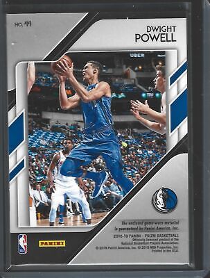 2018-19 Panini Prizm Sensational Swatches Dwight Powell Patch Dallas Mavericks