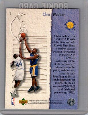 1994 Upper Deck #1 Chris Webber Excellent