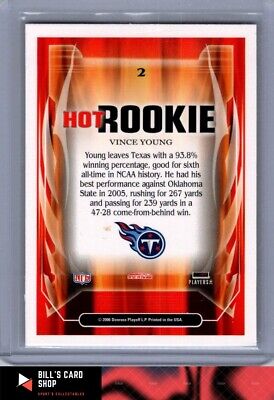 2006 Score #2 Vince Young Hot Rookies