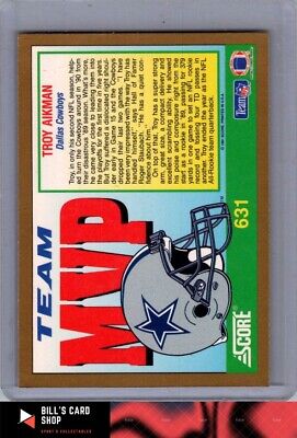 1991 Score #631 Troy Aikman