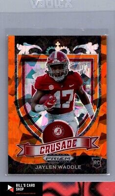 2021 Panini Prizm Draft Picks Collegiate #169 Jaylen Waddle Gold Ice