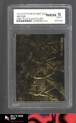 Beatles Abbey Road Album 23 KT Gold Card Graded Gem MINT 10