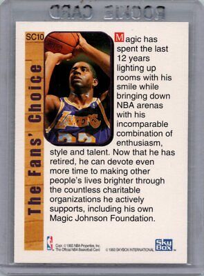 1992 Hoops #SC10 Magic Johnson Supreme Court Excellent