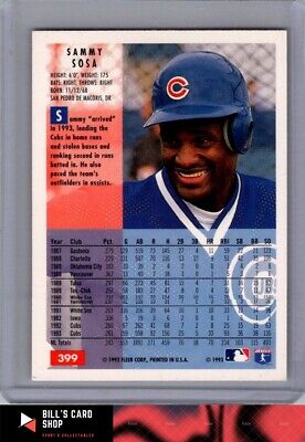 1994 Fleer #399 Sammy Sosa