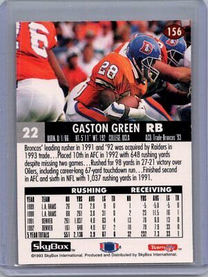 1993 SkyBox Impact #156 Gaston Green Excellent