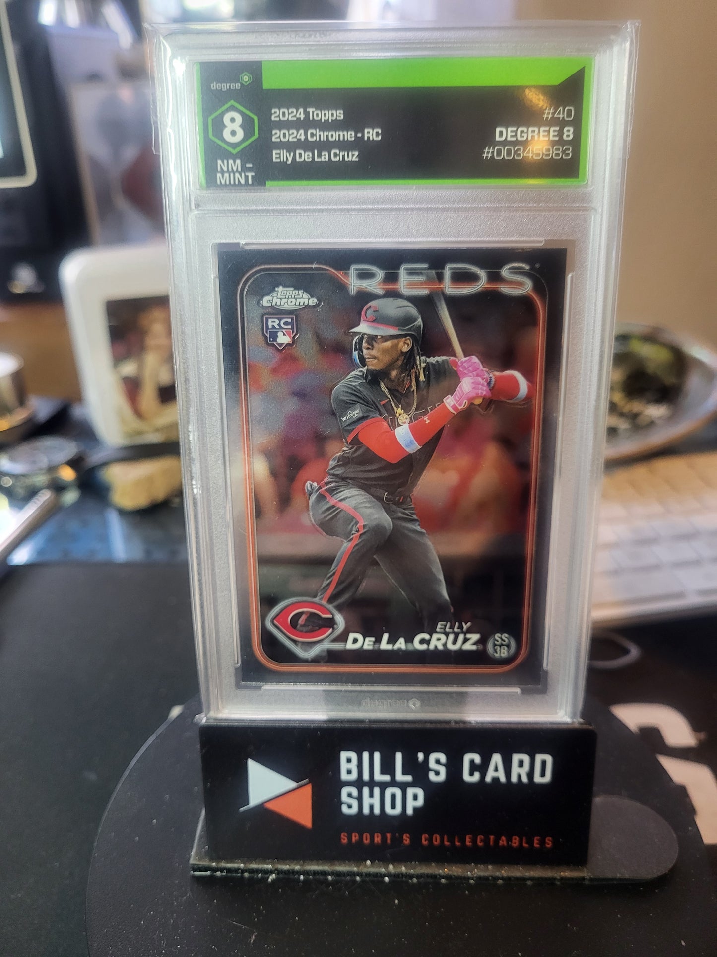 2024 Topps Chrome Elly De La Cruz Rookie RC Reds Degree 8